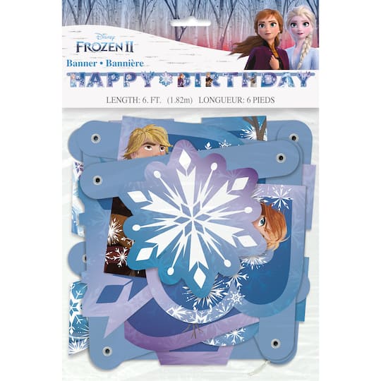 6ft Disney Frozen Happy Birthday Banner Party Elsa Anna for sale online